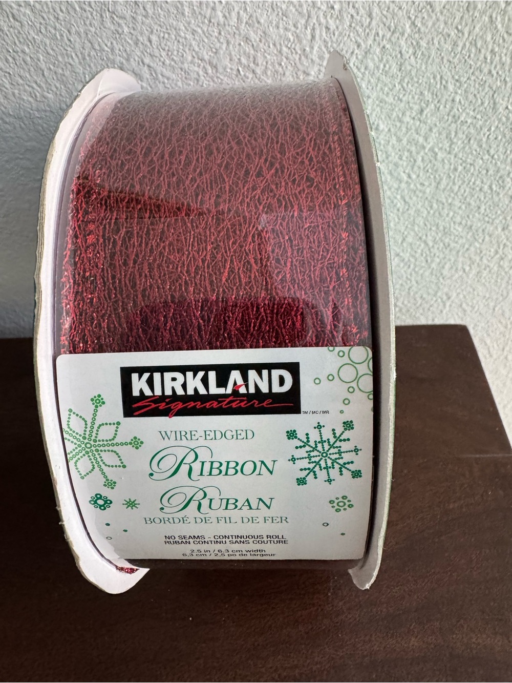Kirkland Signature Metallic Red Wire-Edged Ribbon
50 yds, NWT